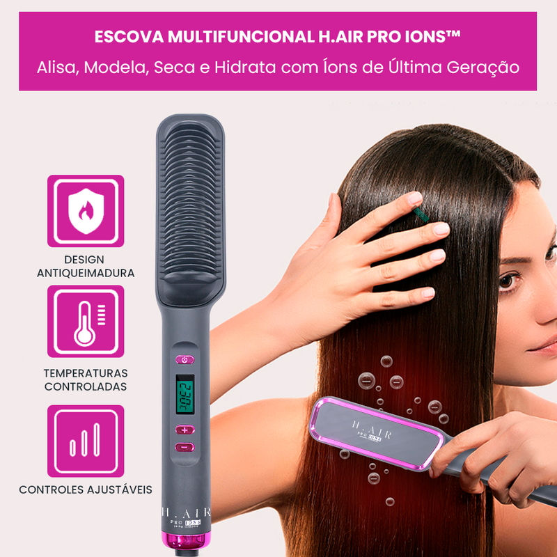 Escova Alisadora Super Hair | Você cuidando do seu cabelo como - Linda como sempre