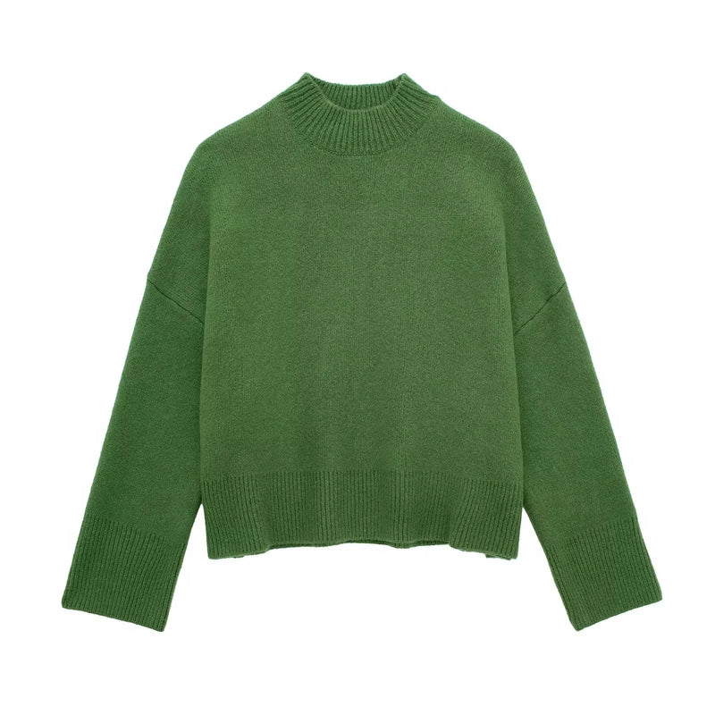 Conjunto Verde Outono Inverno: Suéter e Minissaia Monocromática Toronto