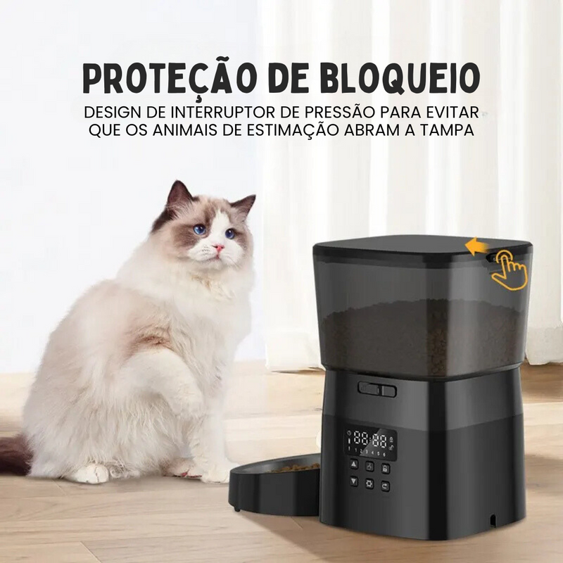 Alimentador Automático de Ração para Gatos e Cachorros