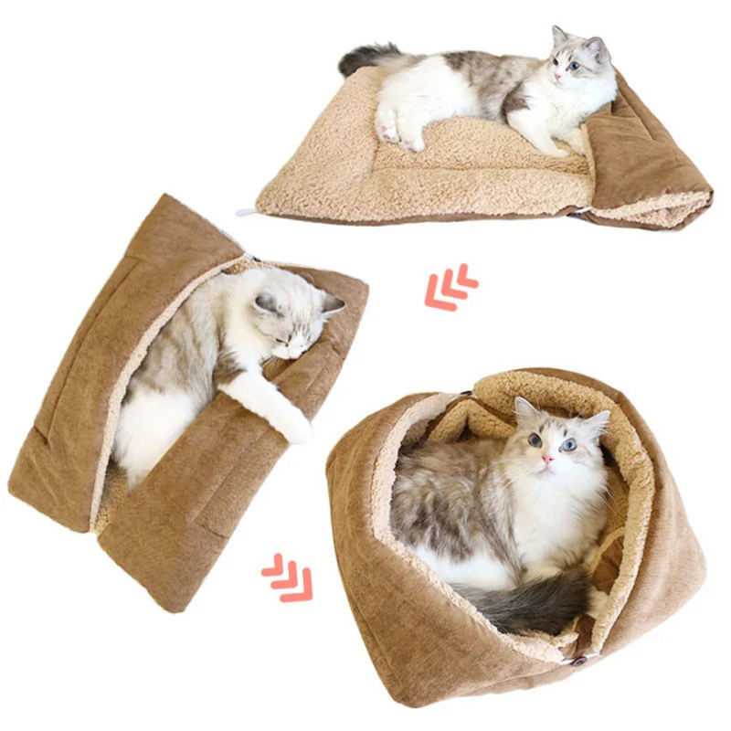 Cama Bolsa Saco de Dormir para Gatos