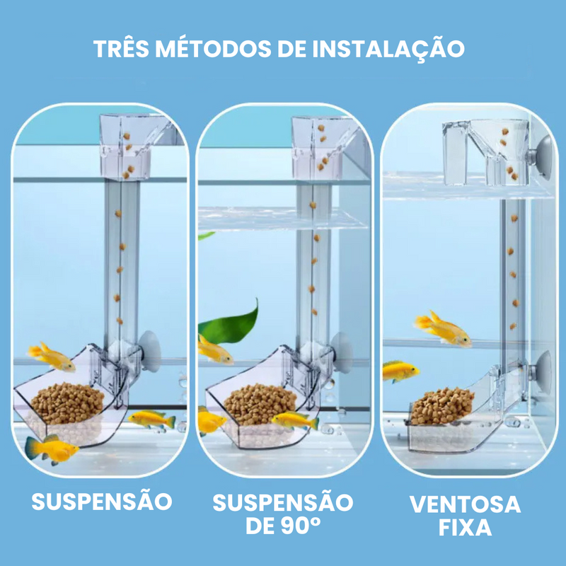 Tubo Alimentador Comedouro para Peixes de Aquário