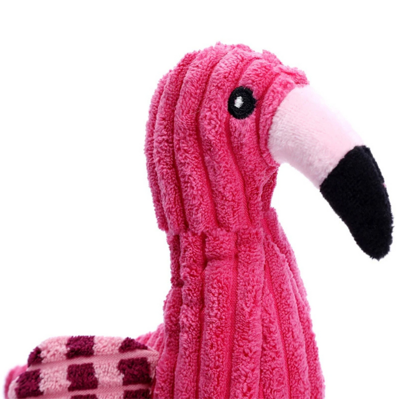 Brinquedo Pelúcia com Corda Flamingo Mordedor para Cachorros