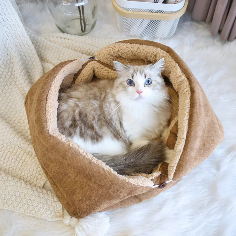 Cama Bolsa Saco de Dormir para Gatos