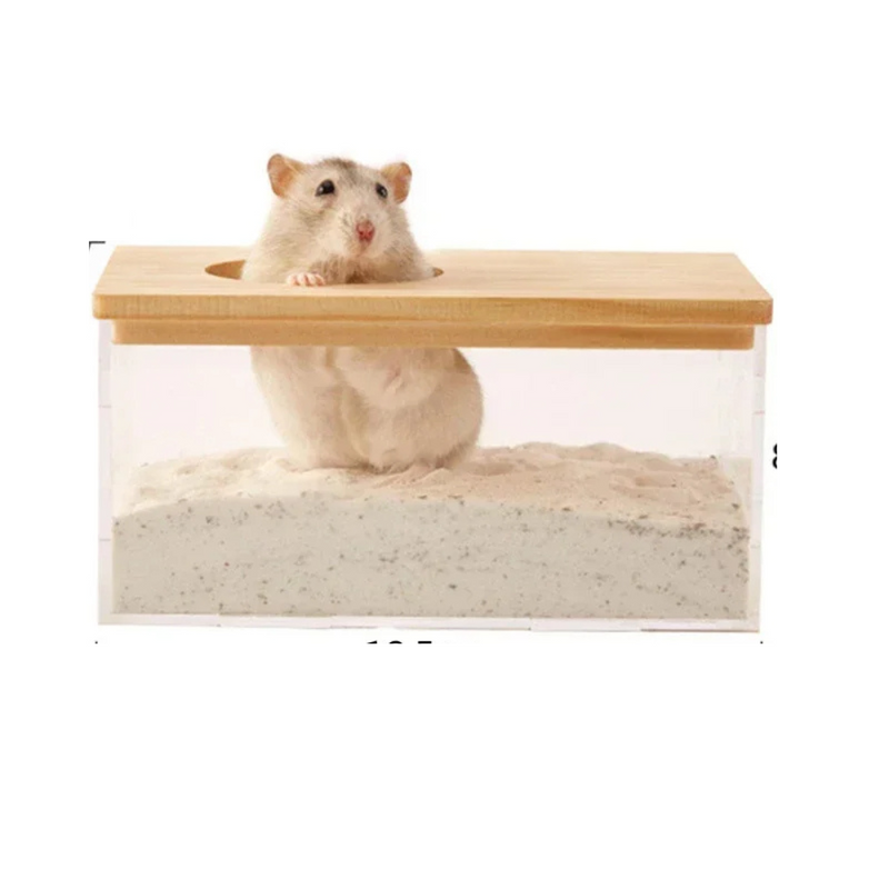 Recipiente de Banho para Roedores Caixa de Areia Banheira para Hamster Porquinho da Índia