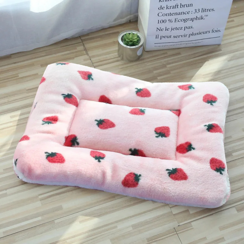 Cama Pet Cobertor Manta Almofada de Veludo para Cães e Gatos