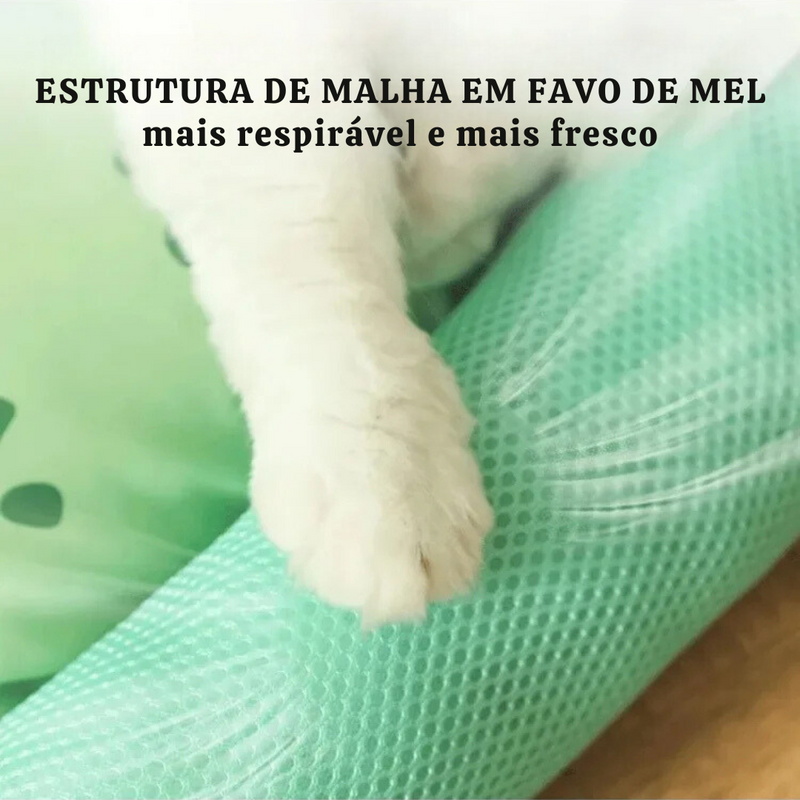 Cama Pet Verão com Tecido Resfriado para Cachorros e Gatos