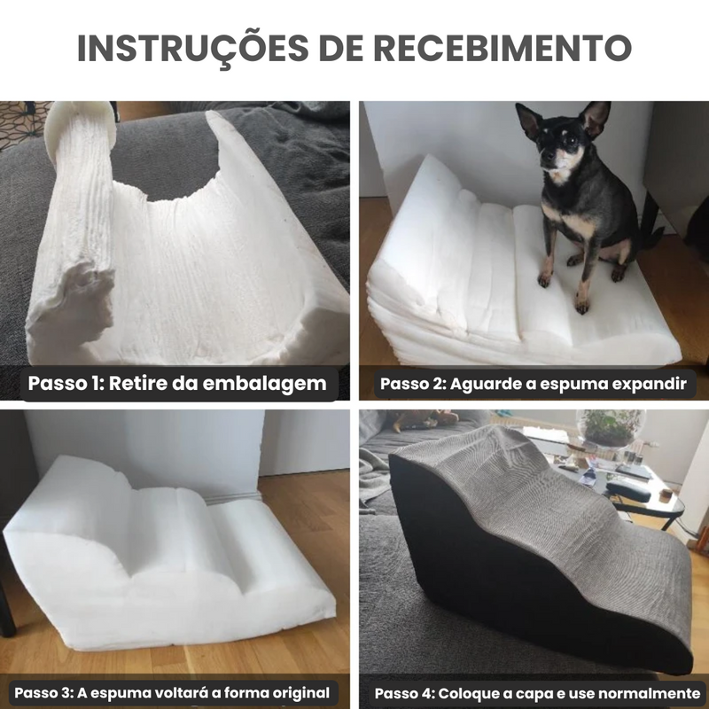 Rampa Pet Leve e Portátil Escada de Apoio Rampinha para Cachorros