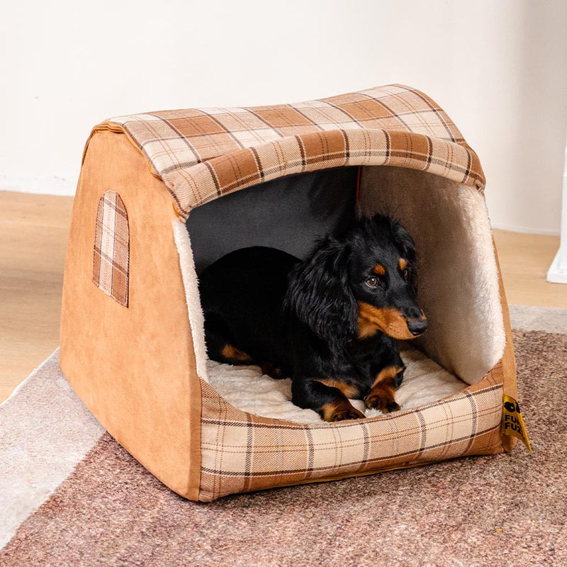 Cama Ortográfica para Cães Clássica em Xadrez - Cabana de Retiro