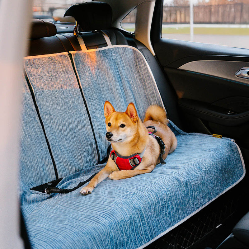 Capa protetora de assento de carro para animais de estimação de chenille listrado à prova d'água - Road Safer