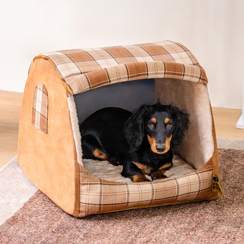 Cama Ortográfica para Cães Clássica em Xadrez - Cabana de Retiro