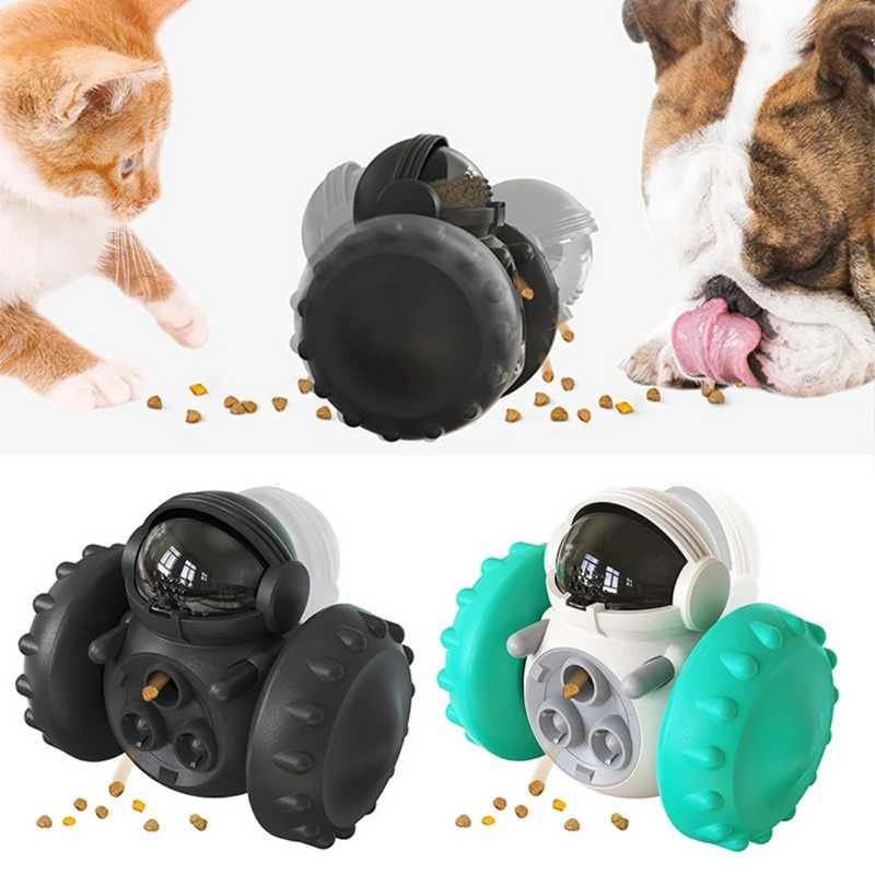 Brinquedo Robozinho Carrinho Dispenser de Ração para Cães e Gatos