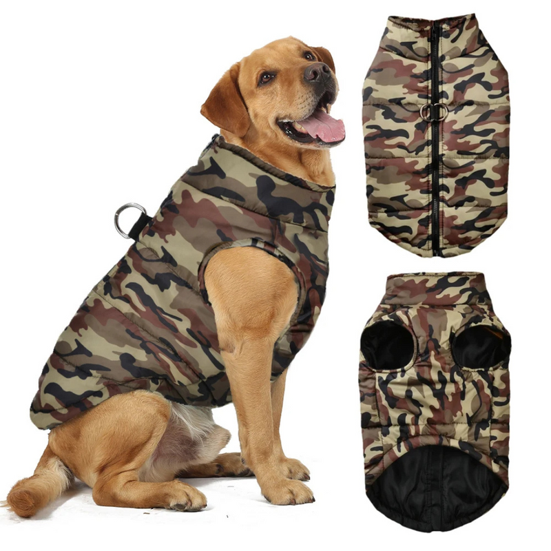 Roupa Jaqueta Camuflada Pet Colete Militar para Cachorros