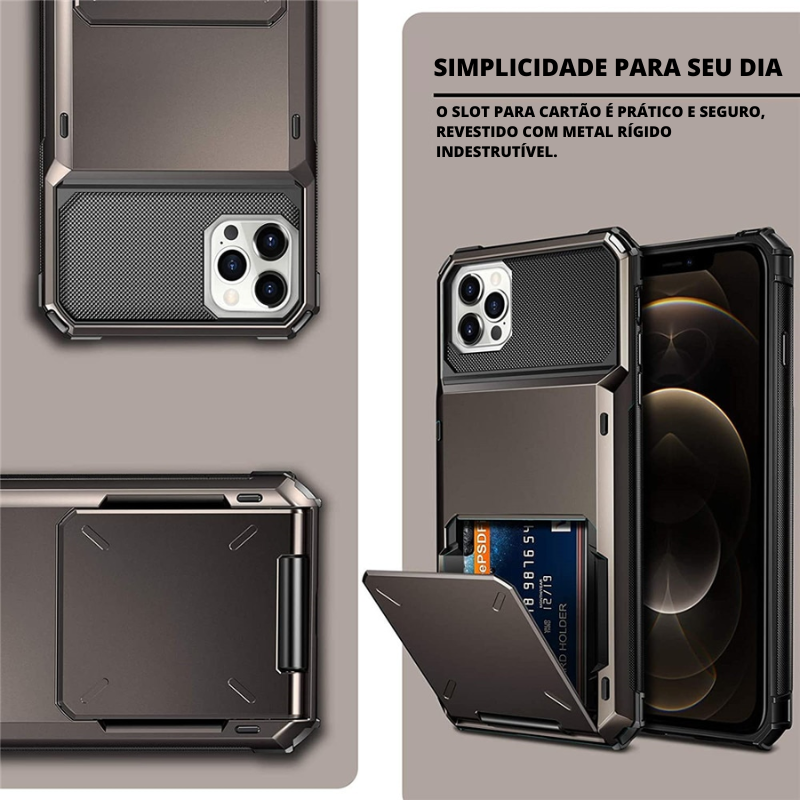 Case iPhone Anti Impacto com Slot para Cartão