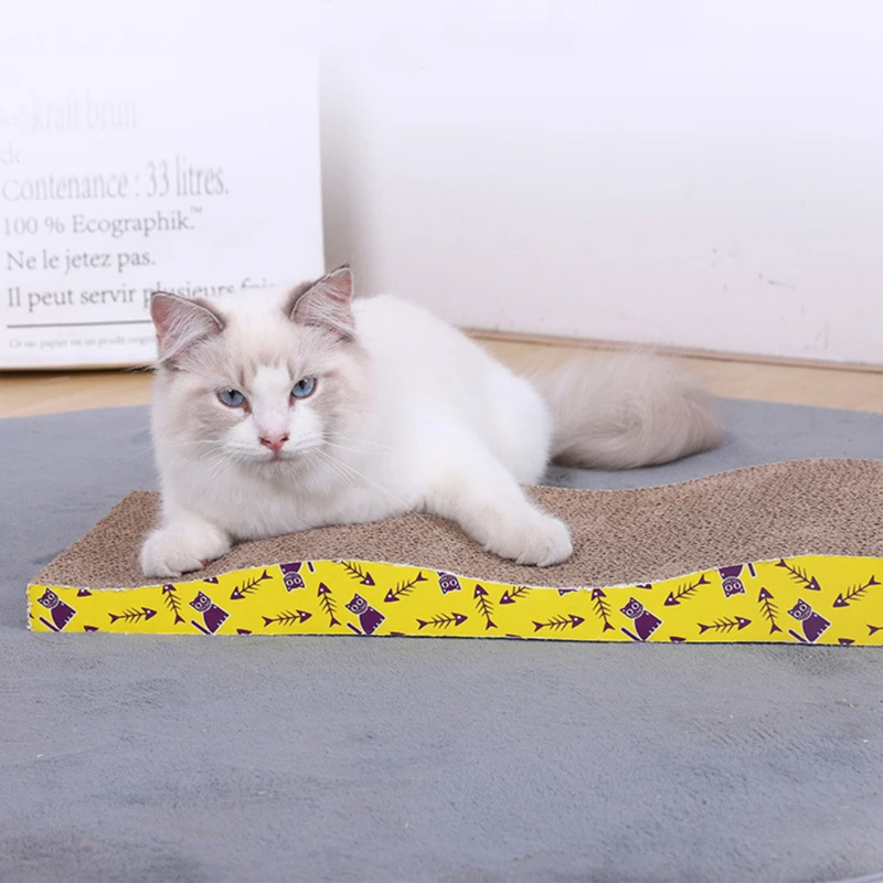 Brinquedo Arranhador Scratching Board Tábua Rampa Ondulada para Gatos