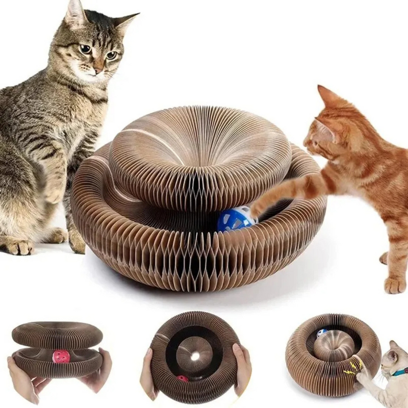 Arranhador de Gato Sanfona Brinquedo Interativo para Gato