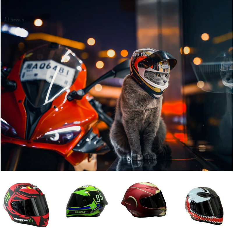 Capacete de Motocicleta para Cachorros e Gatos