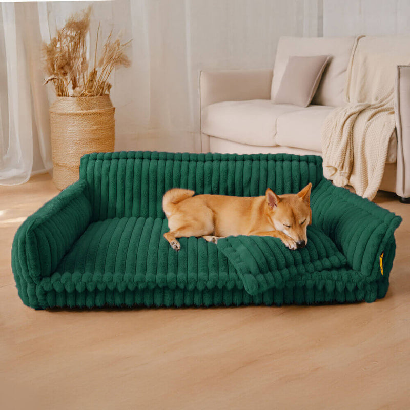 Sofá-cama para cães com travesseiro ortopédico grande e fofo lavável  - Snoozy Dream