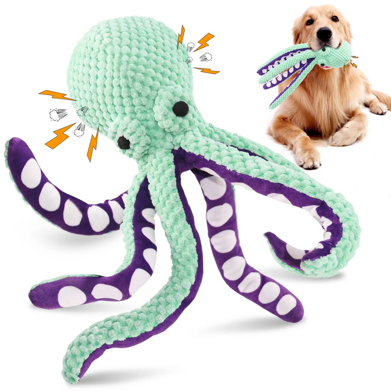 Brinquedo Polvo Pet Pelúcia Octopus para Cachorros