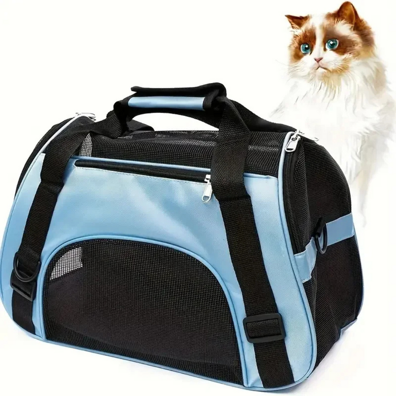 Bolsa de Transporte Pet Impermeável com Alças e Zíper Duplo