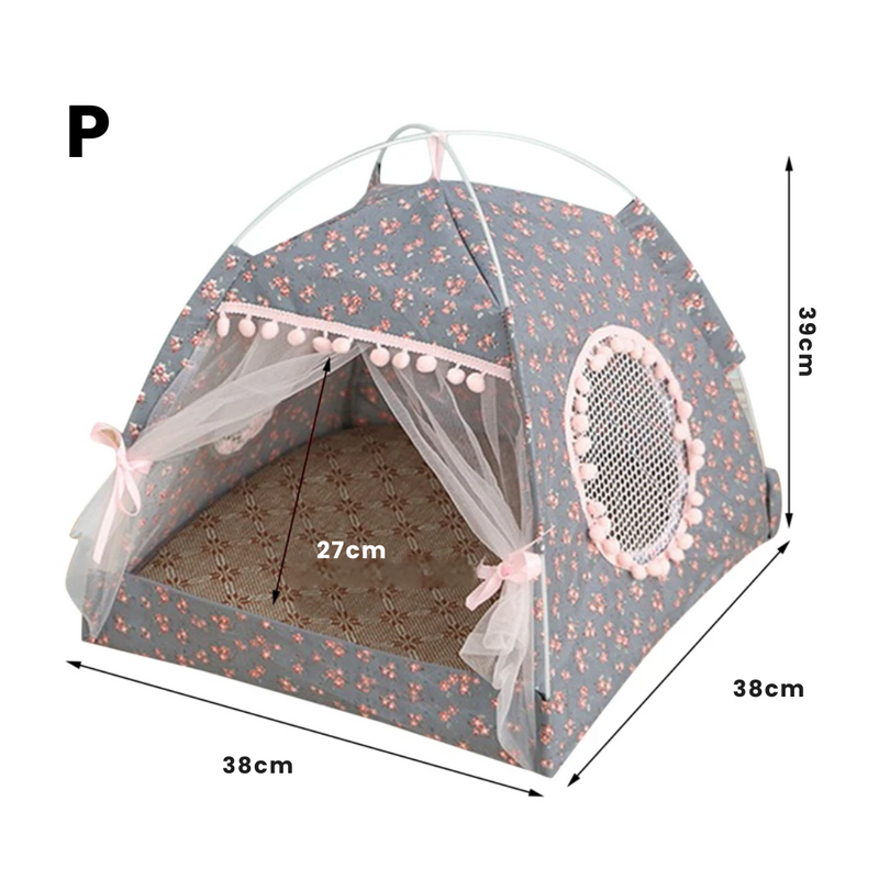 Cama Tenda Cabaninha Pet com Rede