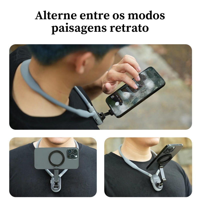 Tripé Flexível 360 com Suporte para Pescoço