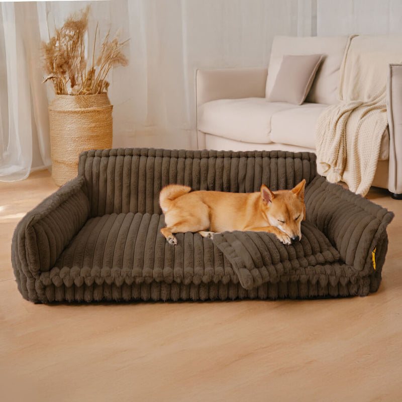 Sofá-cama para cães com travesseiro ortopédico grande e fofo lavável  - Snoozy Dream