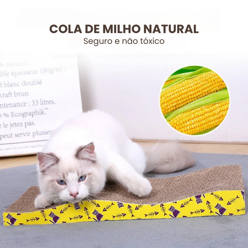 Brinquedo Arranhador Scratching Board Tábua Rampa Ondulada para Gatos