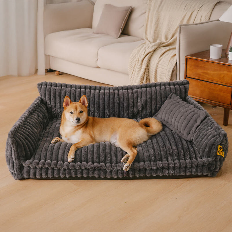 Sofá-cama para cães com travesseiro ortopédico grande e fofo lavável  - Snoozy Dream