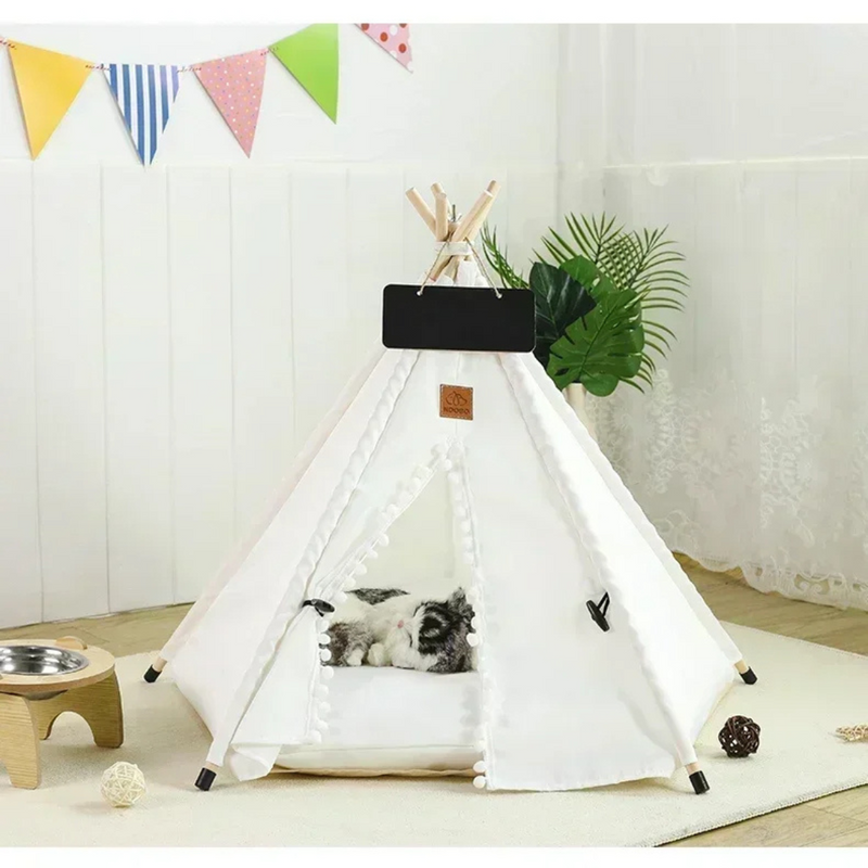 Cama Pet Cabana Barraca Tenda com Almofada Para Gatos e Cães