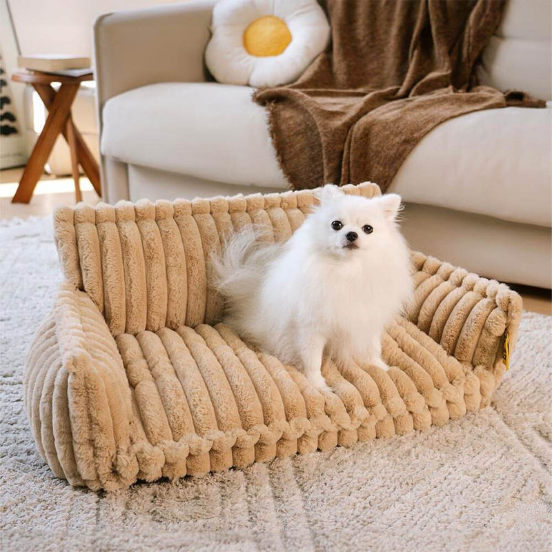 Sofá-cama para cães com travesseiro ortopédico grande e fofo lavável  - Snoozy Dream