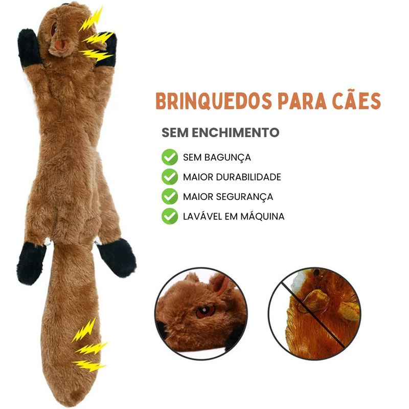 Brinquedo Pelúcia Pet sem Enchimento Lavável