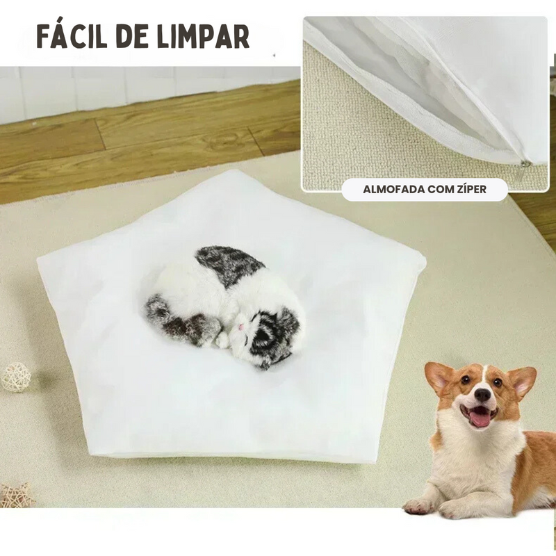 Cama Pet Cabana Barraca Tenda com Almofada Para Gatos e Cães