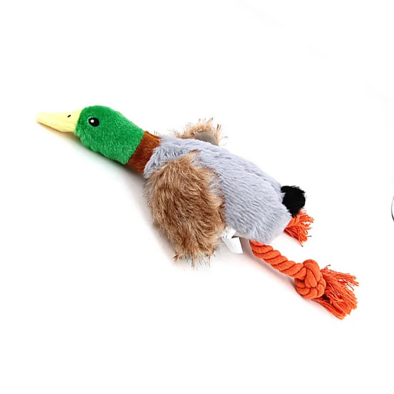 Brinquedo Pet Ganso Pelúcia Mordedor para Dentição de Cães