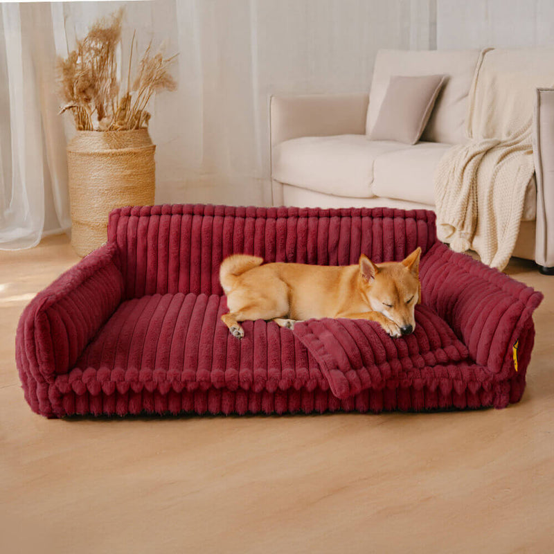 Sofá-cama para cães com travesseiro ortopédico grande e fofo lavável  - Snoozy Dream