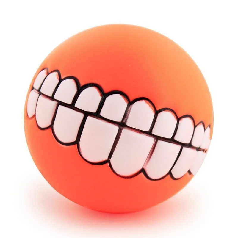 Brinquedo Bola Pet Sorriso Dentadura para Cachorros