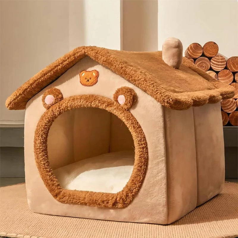 Casinha de Cachorro Cama Pet Flanelada Acolchoada para Cães e Gatos