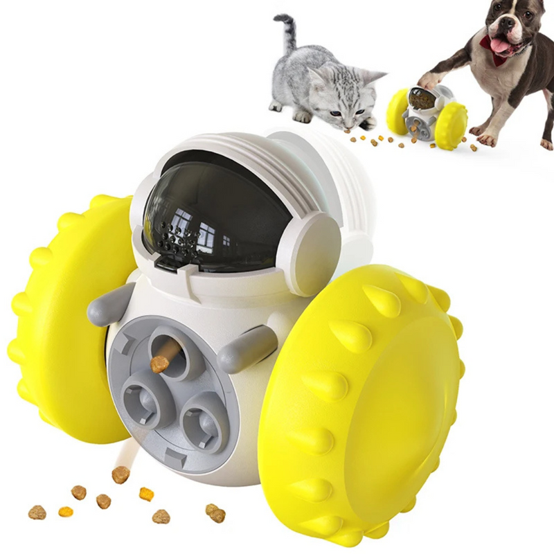 Brinquedo Robozinho Carrinho Dispenser de Ração para Cães e Gatos