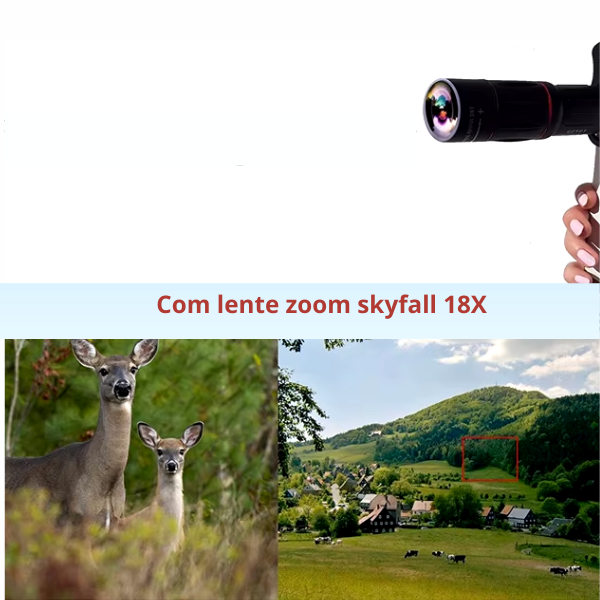 Lente Óptica APEXEL para Celular - Monocular Zoom HD