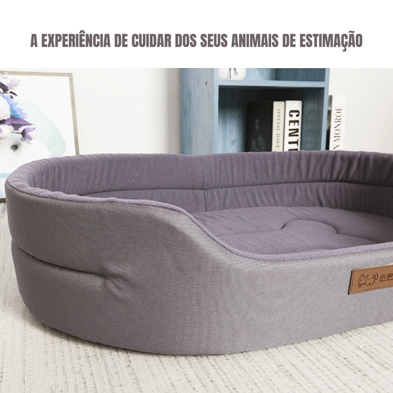 Cama Sofá Pet Impermeável Dobrável Redondo Fundo Antiderrapante