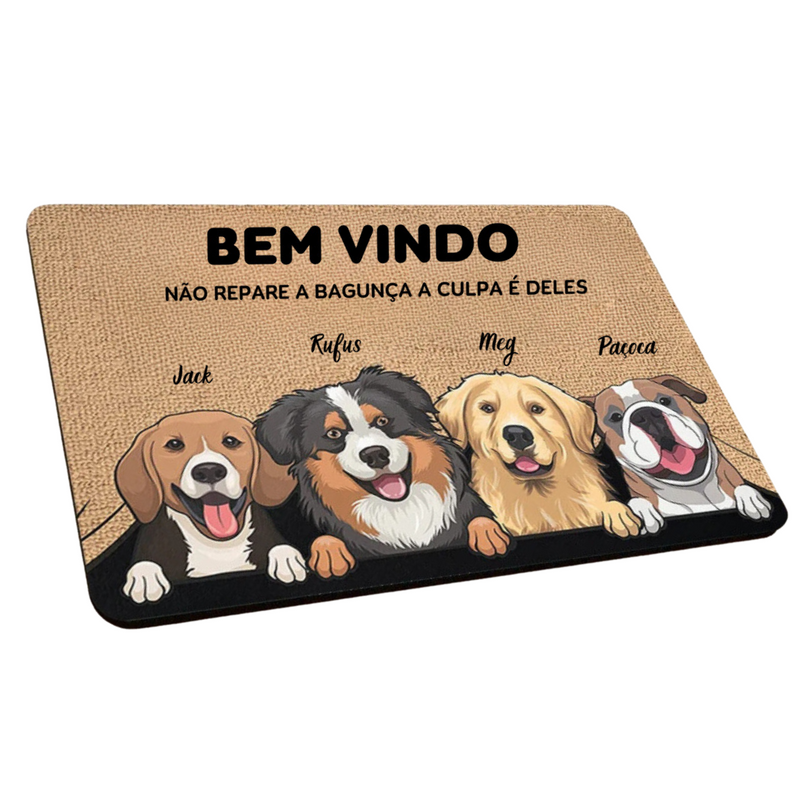 Tapete Capacho Personalizado com Nome e Imagem Pet