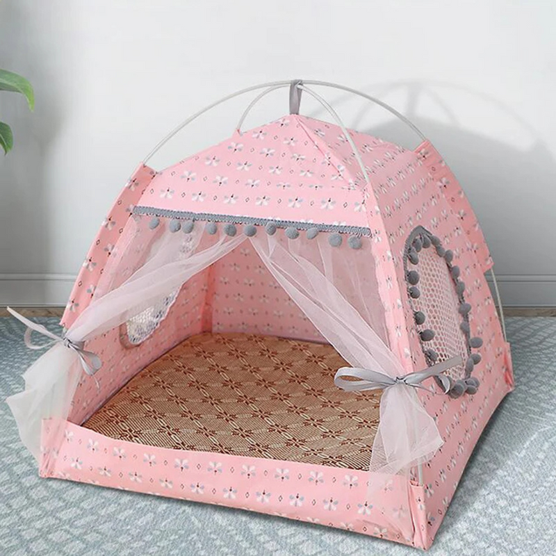 Cama Tenda Cabaninha Pet com Rede