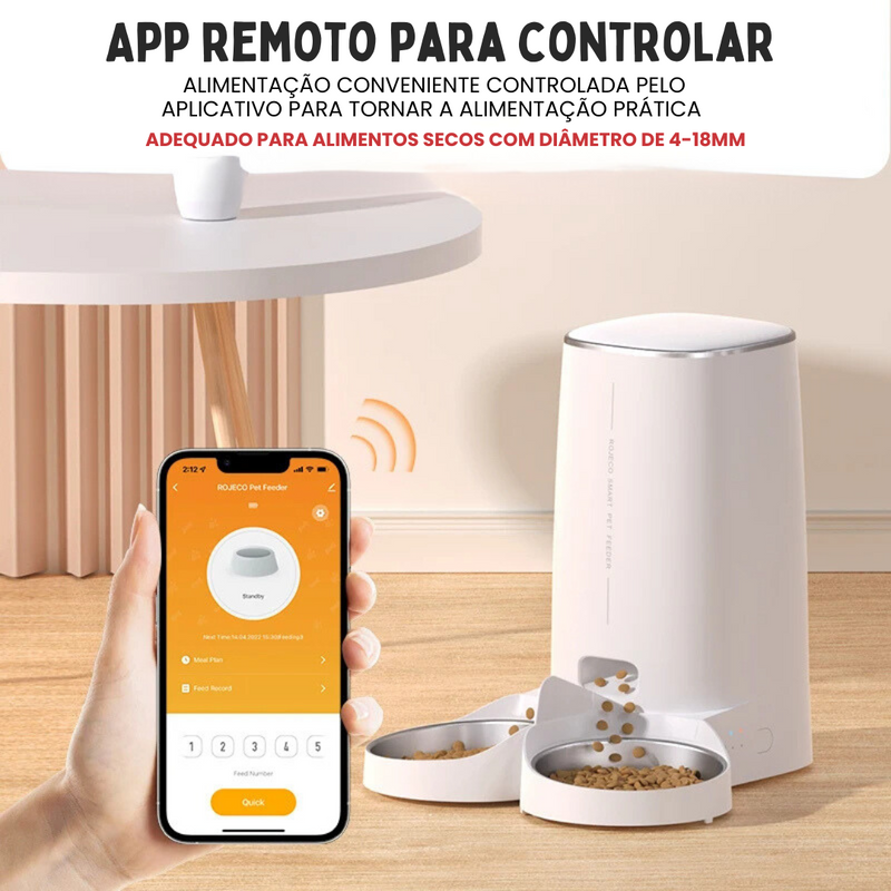 Alimentador Comedouro Pet Automatizado por App Wi-fi