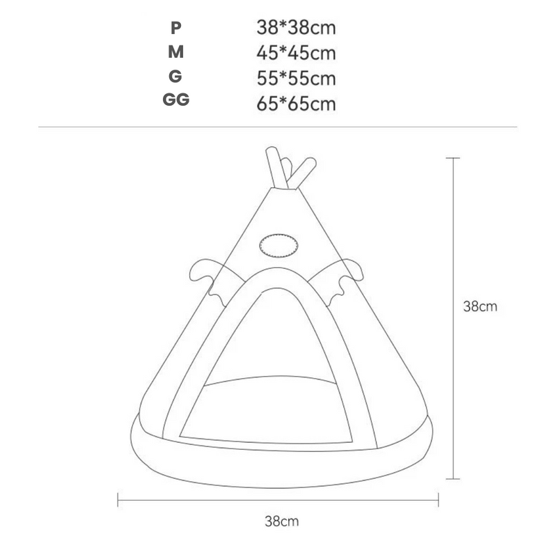 Tenda Cabana Caminha Pet com Almofada Aconchegante