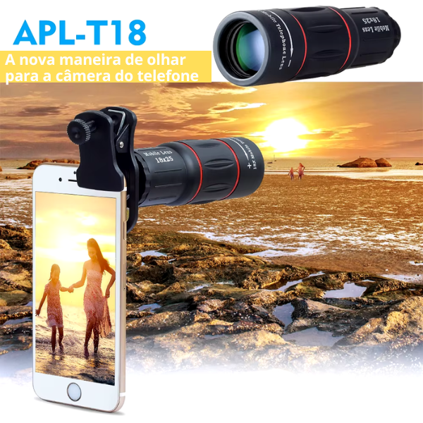 Lente Óptica APEXEL para Celular - Monocular Zoom HD