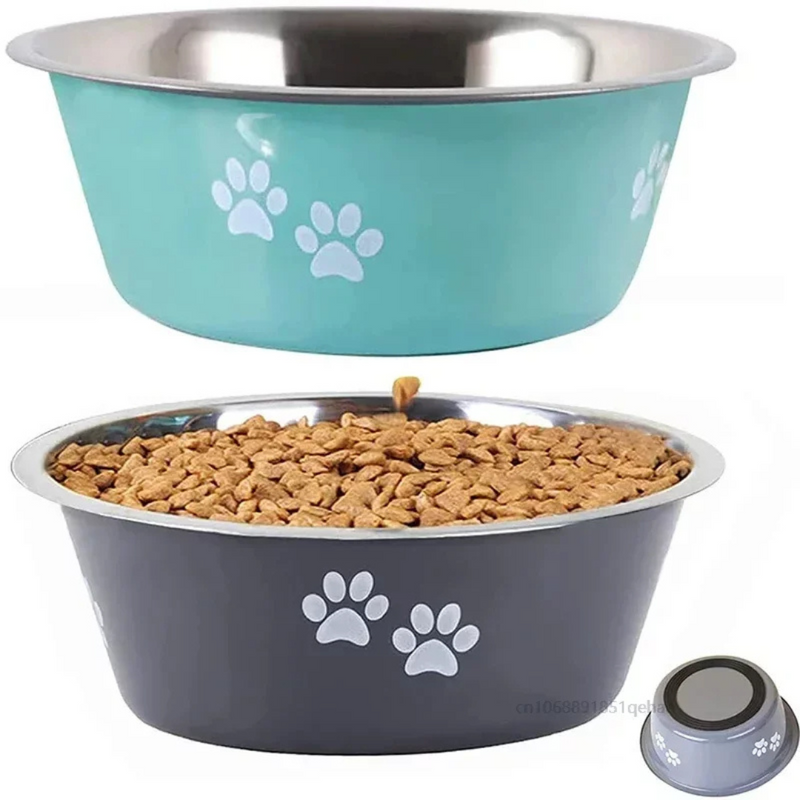 Tigela Antiderrapante Inox para Alimentação de Cães e Gatos