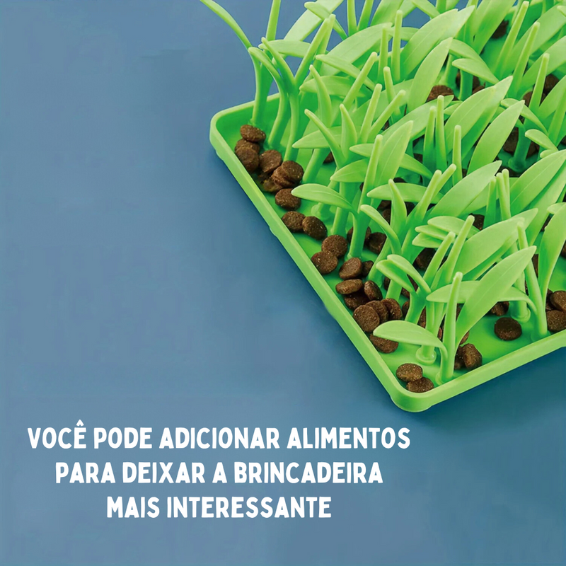 Tapete Grama Silicone Pet Hortinha para Cachorro Esconderijo de Petiscos