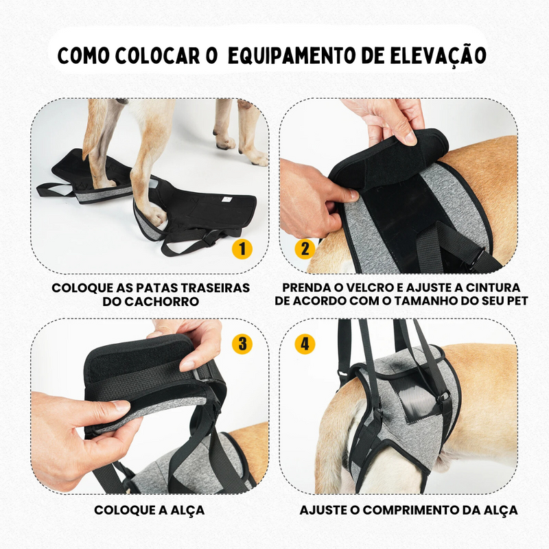 Suporte Auxiliar Sling para Cães com Dificuldade de Andar Displasia Deficiência