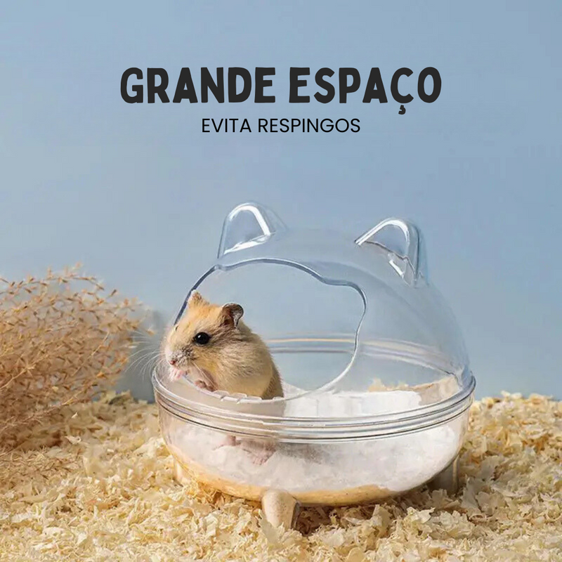 Banheira para Banho de Areia Recipiente para Banho Roedores Chinchila Hamster