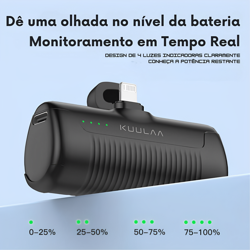 Carregador Portátil Kuula- Mini Power Bank de 4500mAh