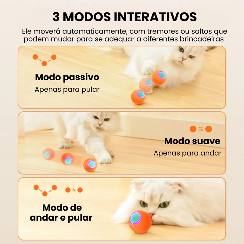 Bolinha Elétrica Interativa Inteligente para Gatos